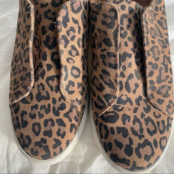 J/SLIDES Leopard Laceless Slip On Flatform Sneaker Size 9 - Picture 5 of 10